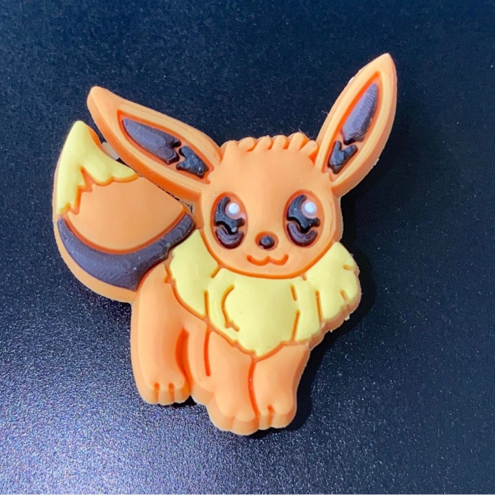 Pokémon Eevee Anime Cartoon Character Fire brand new pin for crocs charm jibbitz